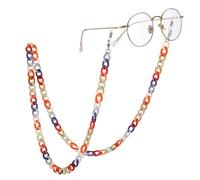 Dreamtimes Lunettes Chaîne Sangle Titulaire Cordon Acrylique Lunettes De Soleil Collier Titulaire Lunettes Retenue Longe pour Femmes Filles Hommes (Orange colorée)