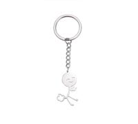 Dreamtimes Pendentif pet enfants porte-clés drôle squelette Smiley petit homme Langage des signes porte-clés sac pendentif clé voiture couple porte-clés cadeau (argent)