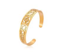 Dreamtimes Witch Knot Bracelet pour femmes en acier inoxydable Bracelet ouvert ajustable Bracelet Celtique Quaternaire Bracelet de nœuds de sorcières Amulette de sorcellerie Bijoux pour hommes