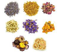 Dreamtop 8 Sortes de Fleurs Séchées pour Bougie Savon, Fleurs Pétales et Bourgeons Naturelles pour Fabrication de La Fabrication de Bijoux en Résine de Bougie de Savon