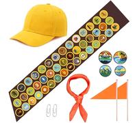 Dreamtop Lot de 9 costumes de scout - Accessoires de costume d'explorateur sauvage avec écharpes d'aventure, chapeau, foulard, drapeaux pour fête, explorateur, cosplay, Halloween