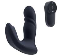 Dreamtoys Pulz - vibromasseur couple à poussées avec télécommande (bleu foncé)