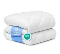 DREAMWAY Couette 135x200 cm Tempérée - Microfibre Douce 300gsm, Rembourrage pour Mi-Saison, Respirante et Hypoallergénique, Certifiée Oeko-Tex - 1 Personne