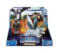 Dreamworks Dragons Adventure Set, Figurines Tom et Thunder, The Nine Realms, Jouets pour Enfants à partir de 4 Ans