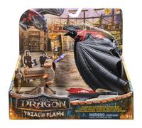 Dreamworks Dragons, Épreuve Du Feu, Coffret De Jeu Toothless Canon Explosif, Coffret De Jeu Figurine De Dragon Avec 3 Figurines De Vikings En Carton Pour Les 4 Ans Et Plus