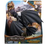 DreamWorks Dragons - Figurine Dragon Krokmou Sonore 25 Cm - Figurine Articulée Interactive Krokmou - Effets Sonores - Cadeau Enfant - Jouet Enfant 4 Ans Et + Inspiré Du Film How To Train Your Dragon