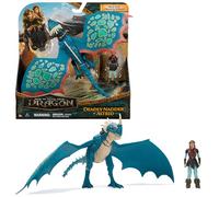 Dreamworks Dragons - How to Train Your Dragon - Pack Dragon + Viking Astrid & Tempête - Figurine Tempête Articulée 25 Cm Et Son Dresseur Viking 10 Cm - Mouvements Réalistes - Jouet Enfant 4 Ans Et +