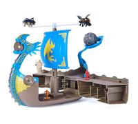 DreamWorks Dragons, How to Train Your Dragon, Transforming Viking Ship Playset avec mini figurines et lanceurs de projectiles, jouets dragon pour enfants de 4 ans et plus
