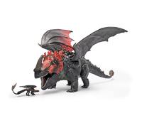Dreamworks Dragons, How to Train Your Dragon, Univers de Berk : Mort Rouge Dévoreur, Dragon Jouet de 28 cm avec Édenté, 4+ Ans