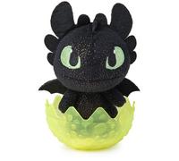 DreamWorks Dragons Legends Evolved, Peluche bébé Toothless de 7,5 cm, Peluche dragon dans son oeuf à collectionner