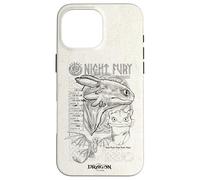 DreamWorks Dragons Night Fury Sketch Toothless Coque pour iPhone 16 Pro Max