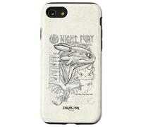 DreamWorks Dragons Night Fury Sketch Toothless Coque pour iPhone SE (2020) / 7 / 8