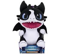 Dreamworks Dragons Peluche Thunder avec Fonction Blast Plasma, Animal en Peluche de 30,5 cm, The Nine Realms, Jouets pour Enfants pour Les âges 4 et Plus