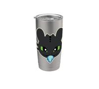 DreamWorks Dragons Toothless Blue Flame Gobelet isotherme en acier inoxydable double paroi