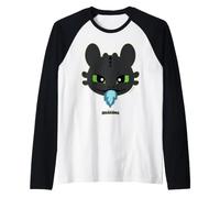 DreamWorks Dragons Toothless Blue Flame Manche Raglan