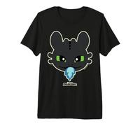 DreamWorks Dragons Toothless Blue Flame T-Shirt Haut de Gamme