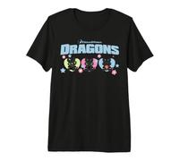 DreamWorks Dragons Toothless Cute Trio T-Shirt Haut de Gamme