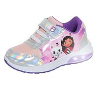 DREAMWORKS GABBY'S DOLLHOUSE® Chaussures Lumineuses pour Filles avec Lacets Faciles, Chaussures de Sport avec Lumières LED Clignotantes, multicolore, 27 EU