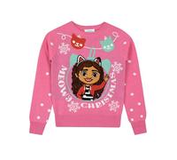 DreamWorks GABBY'S Dollhouse Pull De Noël | Pull Noel Fille | Pull De Noël Gabbys | Rose 3-4 Ans