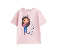 DREAMWORKS GABBY'S DOLLHOUSE T-Shirt Graphique Rose « Pandy Paws » | Haut à Manches Courtes « C'est l'heure du Miaou » | T-Shirt pour Filles avec Personnage de Dessin animé