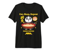 DreamWorks Kung Fu Panda Eat Sleep Repeat Dumplings T-Shirt Haut de Gamme