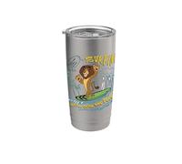 DreamWorks Madagascar Alex Surfing 90s Retro Gobelet isotherme en acier inoxydable double paroi