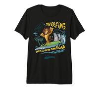 DreamWorks Madagascar Alex Surfing 90s Retro T-Shirt Haut de Gamme
