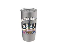 DreamWorks Madagascar Penguins Retro Campfire Gobelet isotherme en acier inoxydable double paroi