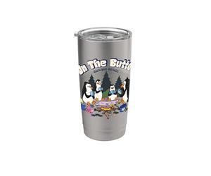 DreamWorks Madagascar Penguins Retro Campfire Gobelet isotherme en acier inoxydable double paroi