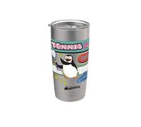 DreamWorks Madagascar Skipper Tennis 90s Retro Gobelet isotherme en acier inoxydable double paroi