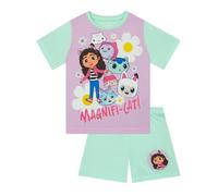 DreamWorks Pyjama Fille Gabby’s Dollhouse, Manches Courtes, Pyjamas D’Été pour Enfants, Ensemble De Pyjama Mignon pour Filles, Vert 3-4 Ans