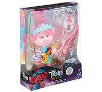 TROLLS DREAMWORKS Pop & Rock Poppy Poupée chantante avec 2 Looks et Sons différents, Chante des Qui veulent Juste s'amuser