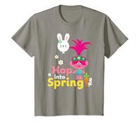 DreamWorks Trolls Poppy Hop Into Spring T-Shirt, Enfant, Ardoise, 4 Ans