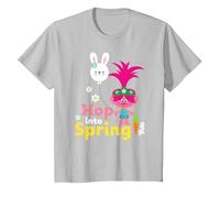 DreamWorks Trolls Poppy Hop Into Spring T-Shirt, Enfant, Argent, 10 Ans