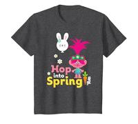 DreamWorks Trolls Poppy Hop Into Spring T-Shirt, Enfant, Chiné Foncé, 12 Ans
