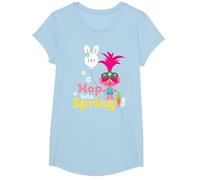 DreamWorks Trolls Poppy Hop Into Spring T-Shirt, Fille, Bleu Céleste, S