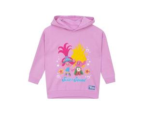 DREAMWORKS TROLLS Sweat à Capuche pour Filles | Sweatshirts Filles | Sweat Filles | Rose 8-9 Ans