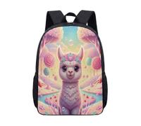 Dreamy Alpaga Sac à dos 43,2 cm pour enfants, filles, garçons, conte de fées, imprimé nuages, sac à dos étudiant, 05, L, Minimaliste