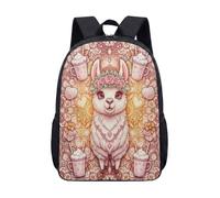 Dreamy Alpaga Sac à dos 43,2 cm pour enfants, filles, garçons, conte de fées, imprimé nuages, sac à dos étudiant, 04, L, Minimaliste