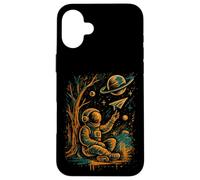 Dreamy Astronaute Space Art - Cosmic Paper Plane Gala Coque pour iPhone 16 Plus