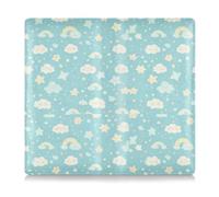 Dreamy Baby Porte-cartes d'immatriculation et d'assurance en cuir synthétique pour documents essentiels, permis de conduire, cartes, Dreamy Baby Blue Clouds, 1 size