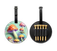 Dreamy Little Champignon Sac de rangement pour tees de golf Noir Design portable facile à organiser