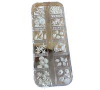Dreamy Ocean Accessoires pour ongles 3D Motif étoile de mer Aurore Coquillage et Queue de sirène dans une boîte