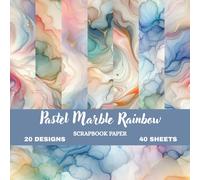 Dreamy Pastel Marble Craft Papers: Soft Rainbow Ink Flow Designs | Premium Matte Finish Scrapbook Paper Book | 8.5 x 8.5 Creative Craft Sheets for Journaling, DIY & Card Making