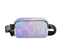 Dreamy Peach Purple Gradient Sac banane tendance pour homme et femme Sac banane multifonction avec sangle réglable pour voyage, vacances, course à pied, Dégradé violet pêche rêveur, 1 size