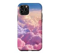 Dreamy Pink and Purple Clouds Sky Decor Girly Girl Esthétique Coque pour iPhone 11 Pro