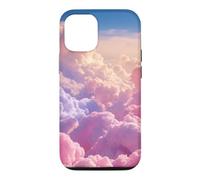 Dreamy Pink and Purple Clouds Sky Decor Girly Girl Esthétique Coque pour iPhone 12/12 Pro