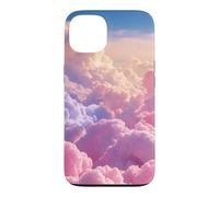 Dreamy Pink and Purple Clouds Sky Decor Girly Girl Esthétique Coque pour iPhone 13