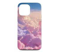 Dreamy Pink and Purple Clouds Sky Decor Girly Girl Esthétique Coque pour iPhone 13 Pro Max