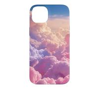 Dreamy Pink and Purple Clouds Sky Decor Girly Girl Esthétique Coque pour iPhone 14 Plus